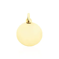 Pendentif Vierge Rond Strie Or Jaune