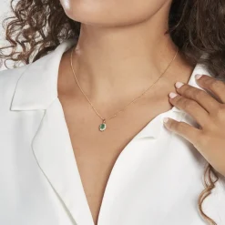 Pendentif Vladimir Or Jaune Emeraude Diamants