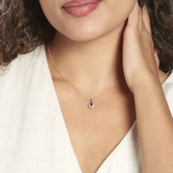 Pendentif Vladimir Or Jaune Rubis Diamants