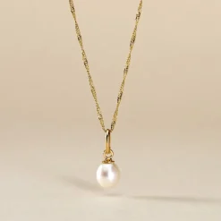 Pendentif Yoela Or Jaune Perle De Culture