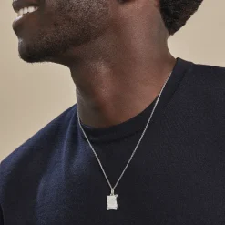 Pendentif Zodiaque Parchemin Argent Blanc