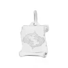 Pendentif Zodiaque Parchemin Argent Blanc