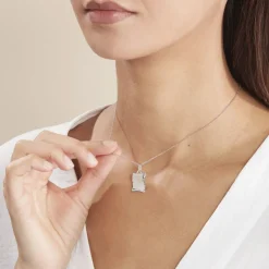 Pendentif Zodiaque Parchemin Argent Blanc