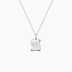 Pendentif Zodiaque Parchemin Argent Blanc