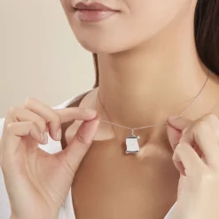 Pendentif Zodiaque Parchemin Argent Blanc