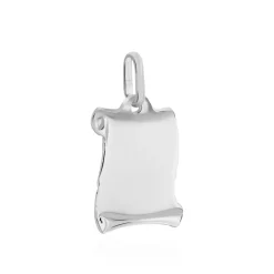 Pendentif Zodiaque Parchemin Argent Blanc