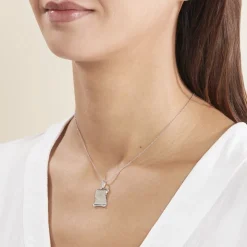 Pendentif Zodiaque Parchemin Argent Blanc