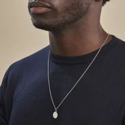 Pendentif Zodiaque Rond Argent Blanc