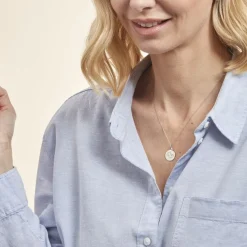 Pendentif Zodiaque Rond Argent Blanc