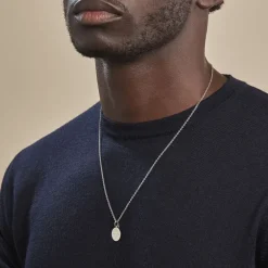 Pendentif Zodiaque Rond Argent Blanc