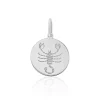 Pendentif Zodiaque Rond Argent Blanc