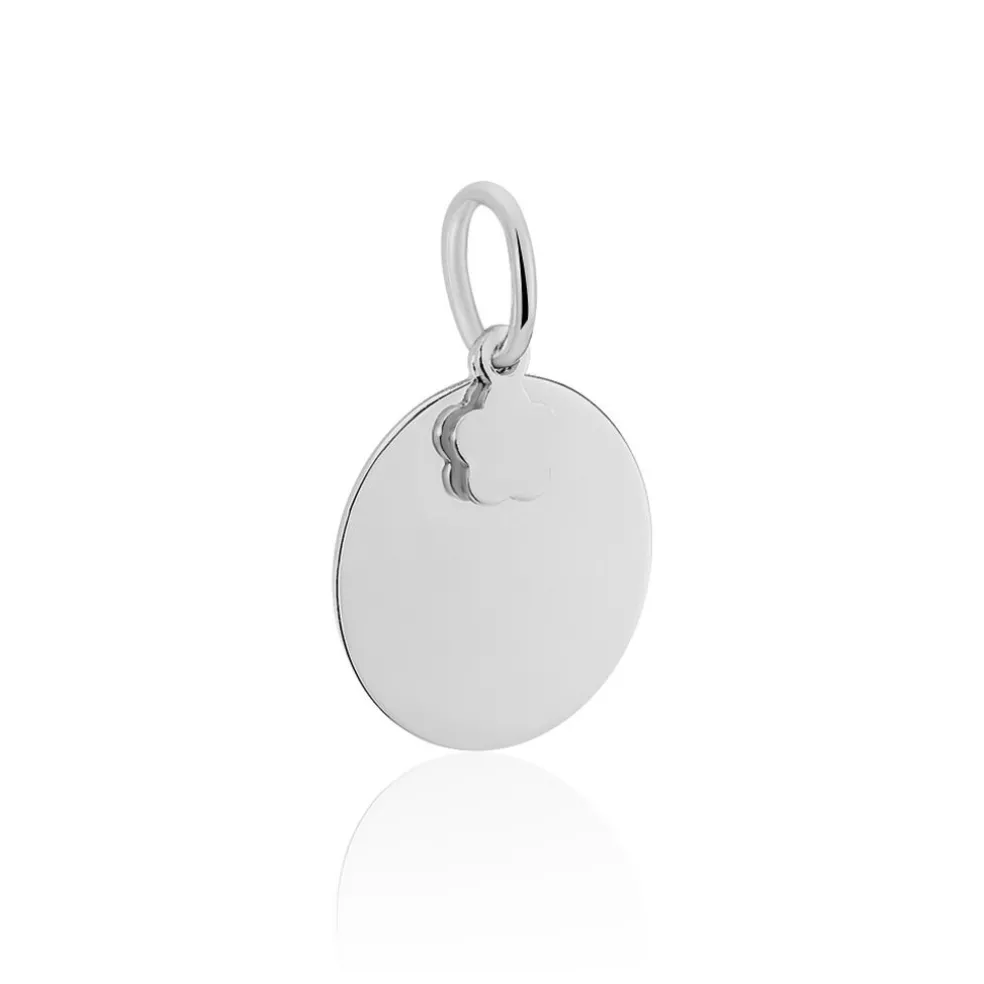 Pendentif Zodiaque Rond Argent Blanc