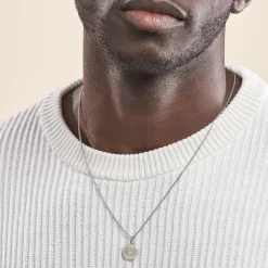 Pendentif Zodiaque Rond Argent Blanc