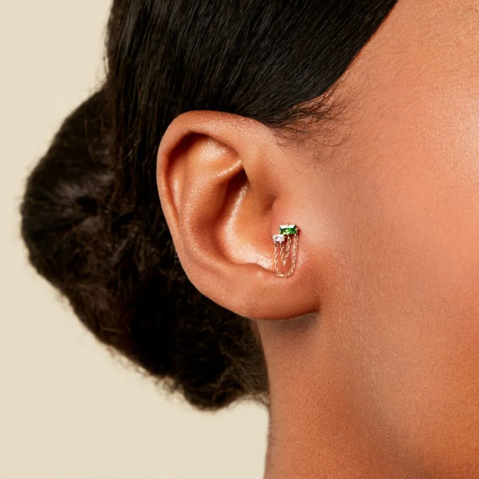 Piercing Beppe Or Jaune Oxyde De Zirconium