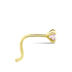 Piercing De Nez Or Jaune Oxyde De Zirconium