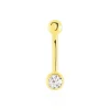 Piercing De Nombril Jan Or Jaune Oxyde De Zirconium
