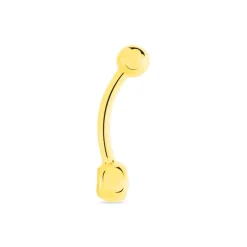 Piercing De Nombril Jan Or Jaune Oxyde De Zirconium