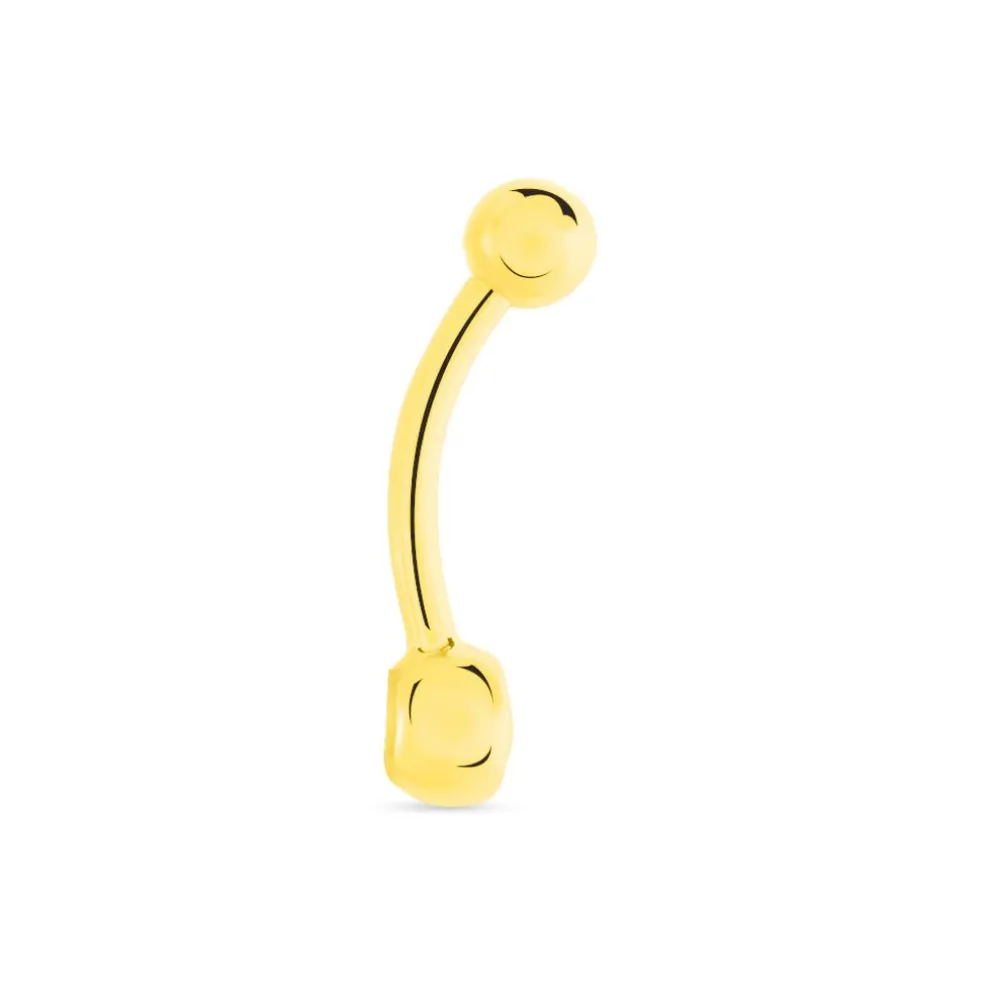 Piercing De Nombril Jan Or Jaune Oxyde De Zirconium
