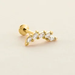 Piercing D'hélix Alicante Acier Jaune Cristal