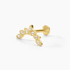 Piercing D'hélix Annecy Acier Jaune Cristal