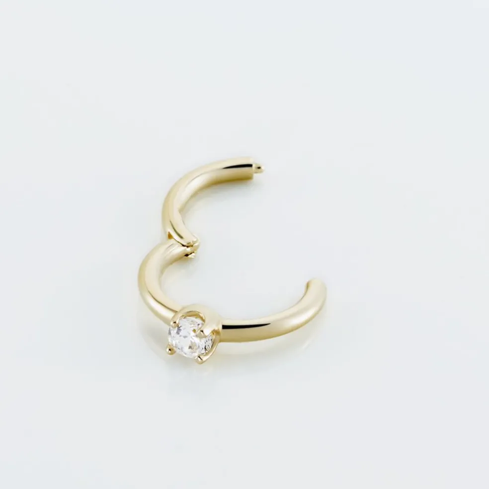 Piercing D'oreille Or Jaune Ailantie Oxyde De Zirconium