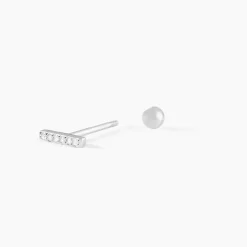 Piercing D'oreille Unitaire Argent Percival Oxyde De Zirconium