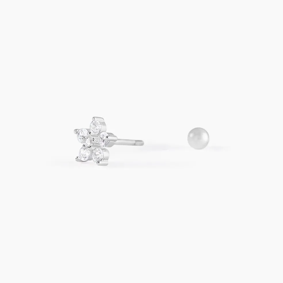 Piercing D'oreille Unitaire Argent Percy Oxyde De Zirconium