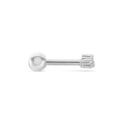 Piercing D'oreille Unitaire Acadia Argent Blanc Oxyde De Zirconium
