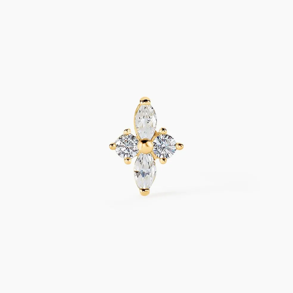 Piercing D'oreille Unitaire Eugênia Or Jaune Oxyde De Zirconium