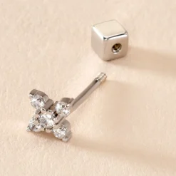 Piercing D'oreille Unitaire Argent Galihya Oxydes De Zirconium