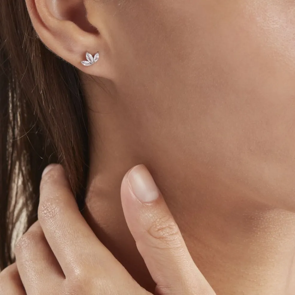 Piercing D'oreille Unitaire Argent Père Oxyde De Zirconium