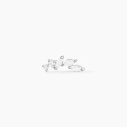 Piercing D'oreille Unitaire Nara Argent Blanc Oxyde De Zirconium