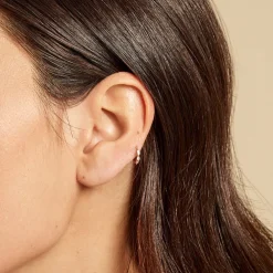 Piercing D'oreille Unitaire Rajya Or Jaune Oxyde De Zirconium