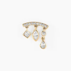 Piercing D'oreille Unitaire  Tyrese Or Jaune Oxyde De Zirconium