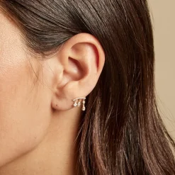 Piercing D'oreille Unitaire  Tyrese Or Jaune Oxyde De Zirconium