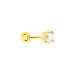 Piercing D'oreilles Joanina Or Jaune Oxyde De Zirconium