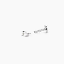 Piercing Dulcy Argent Blanc Oxyde De Zirconium