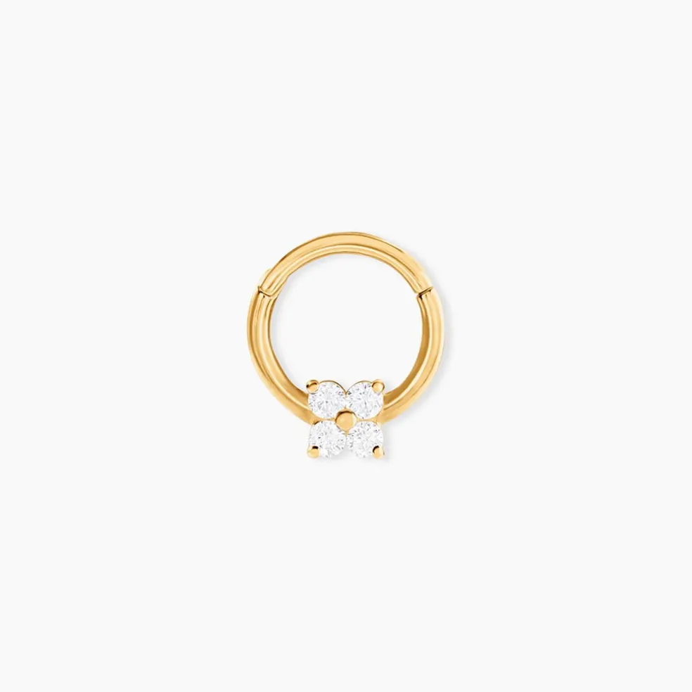 Piercing Fu Or Jaune Oxyde De Zirconium