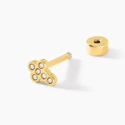 Piercing Maanta Acier Jaune Oxyde De Zirconium