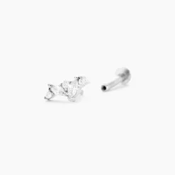 Piercing Odyle Argent Blanc Oxyde De Zirconium