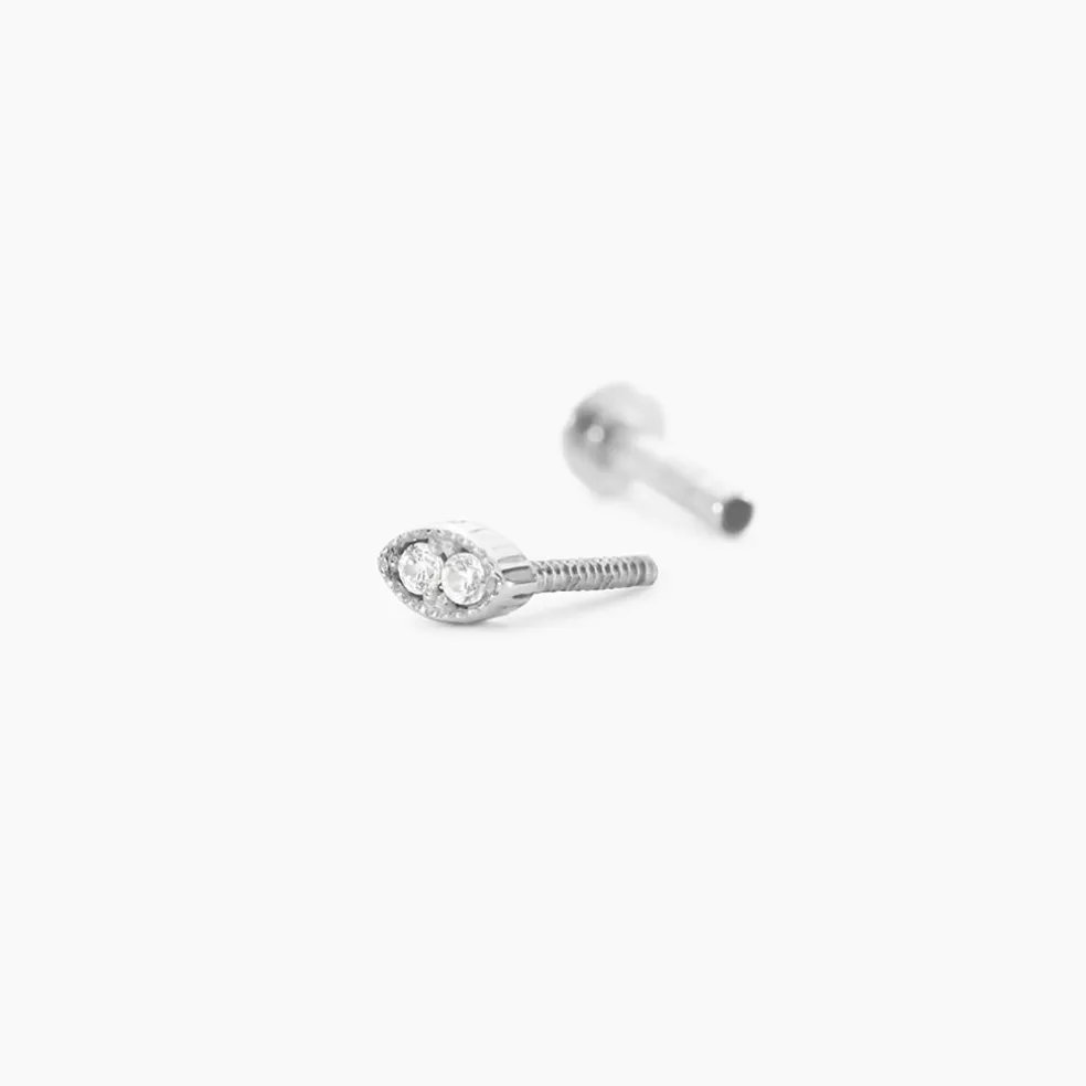 Piercing Oliviana Argent Blanc Oxyde De Zirconium