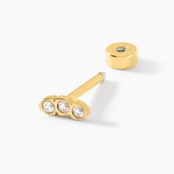 Piercing Pirias Acier Jaune Oxyde De Zirconium