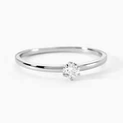 Solitaire  Natalia Pl Platine Blanc Diamant