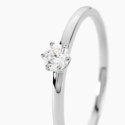 Solitaire  Natalia Pl Platine Blanc Diamant