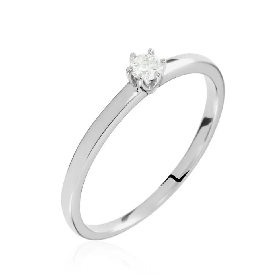 Solitaire Natalia Platine Blanc Diamant