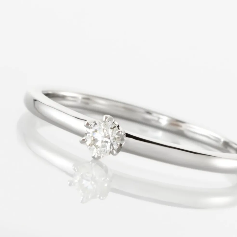 Solitaire Natalia Platine Blanc Diamant