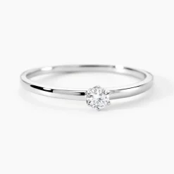 Solitaire  Natalia Platine Blanc Diamant