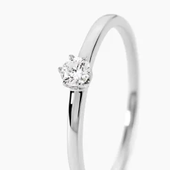 Solitaire  Natalia Platine Blanc Diamant