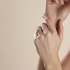 Solitaire Or Blanc Princessa Diamant Synthetique