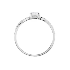 Solitaire Or Blanc Sevastiane Oxyde De Zirconium
